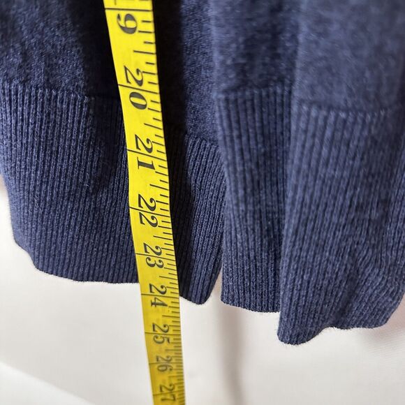 J.Crew Sweater Buttoned Boat Neck Navy Blue Nautical Coastal Casual Womens S/M - Picture 7 of 7